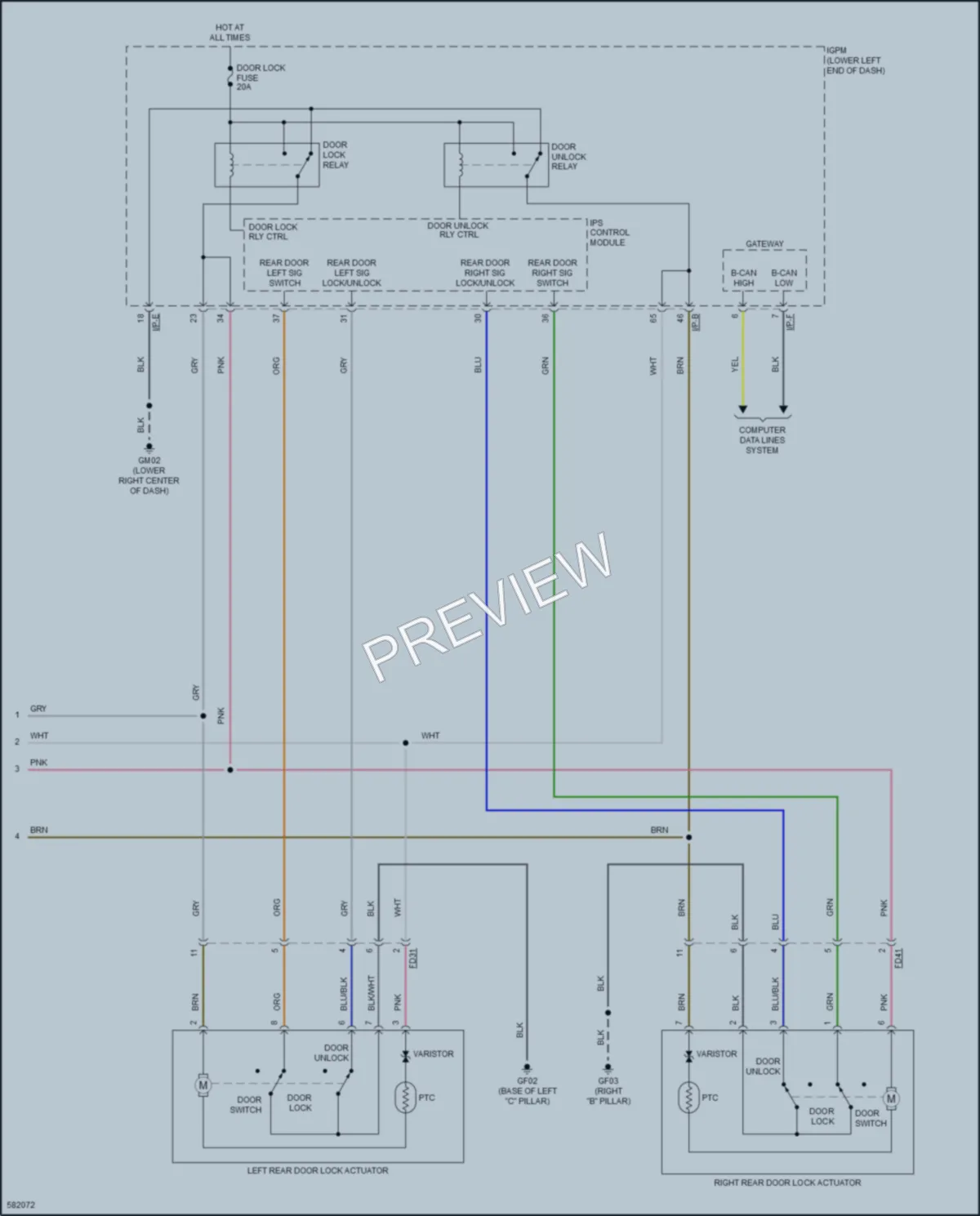 2020 Kia Cadenza Anti Theft wiring diagram preview