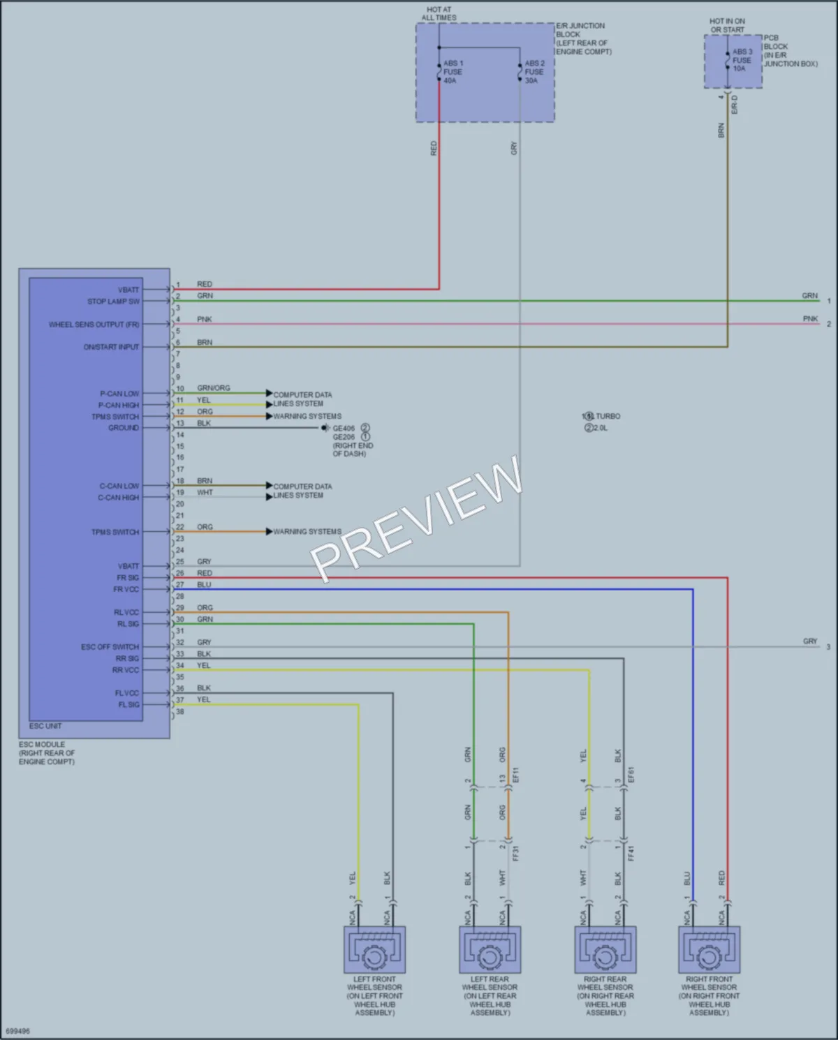 2020 Kia Forte Anti Lock Brakes wiring diagram preview