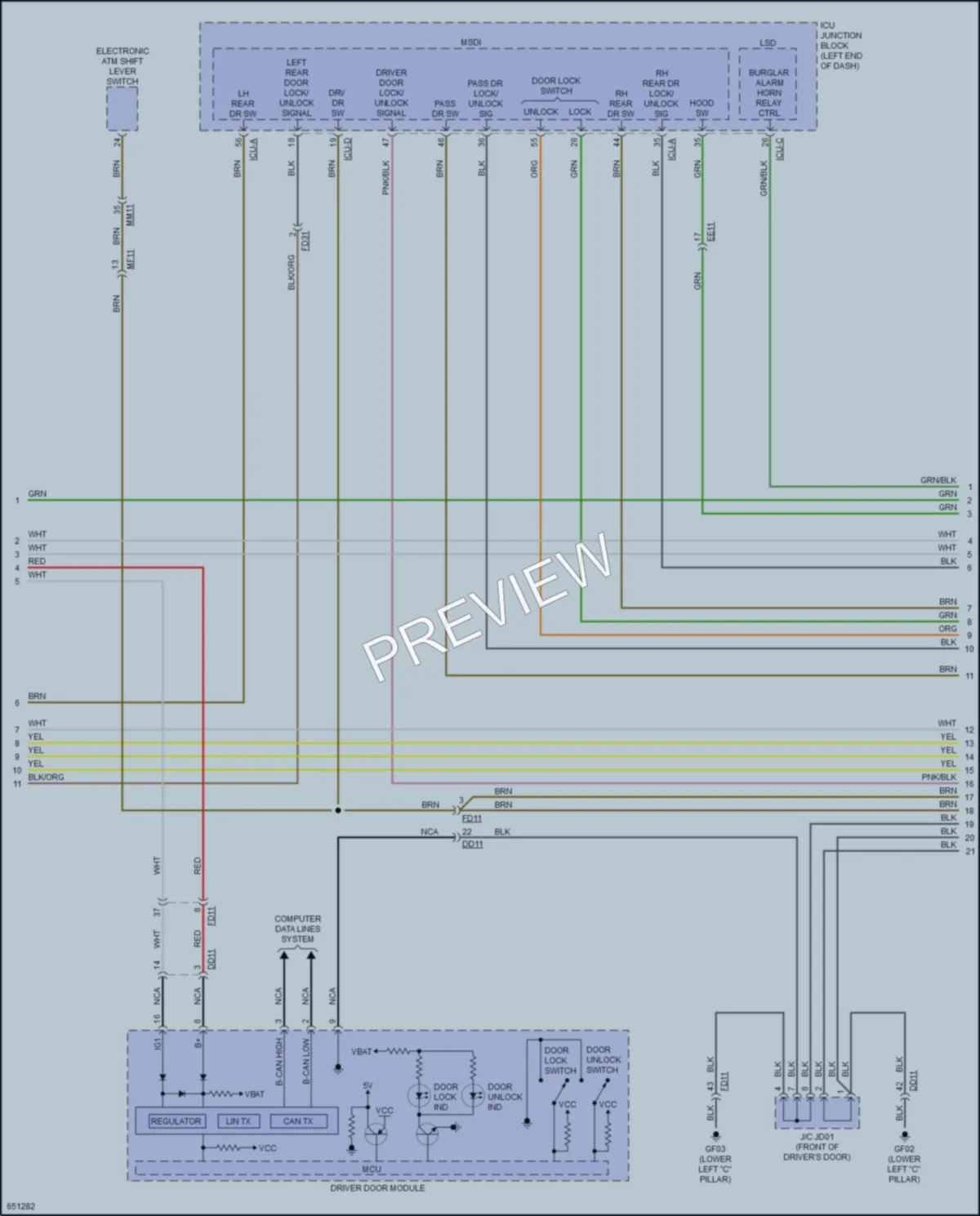 2020 Kia K900 Anti Theft wiring diagram preview