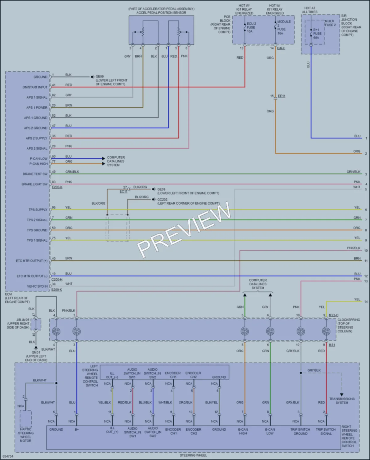 2020 Kia K900 Cruise Control wiring diagram preview