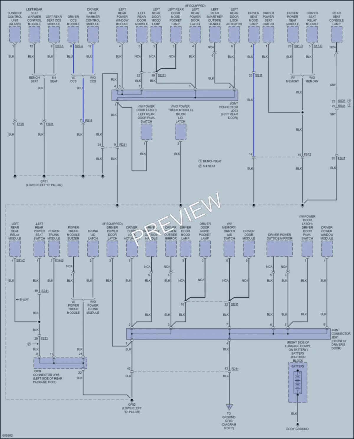 2020 Kia K900 Ground Distribution wiring diagram preview