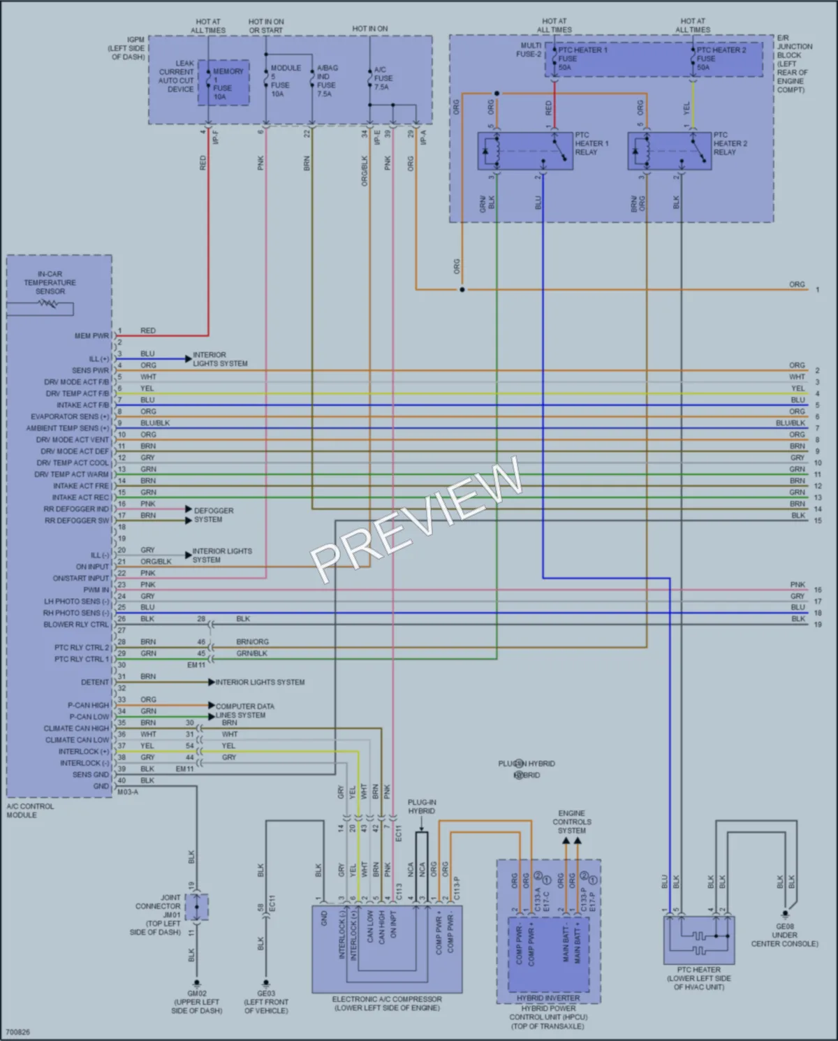 2020 Kia Niro Air Conditioning wiring diagram preview