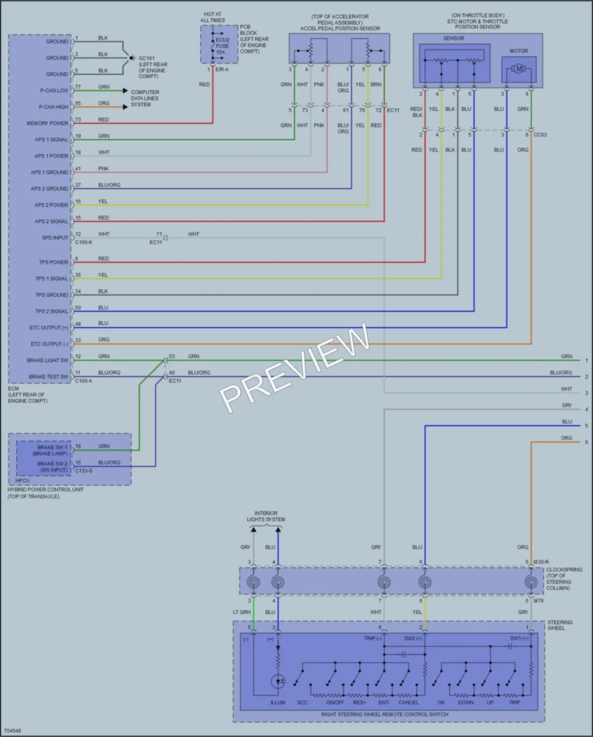 2020 Kia Niro Cruise Control wiring diagram preview