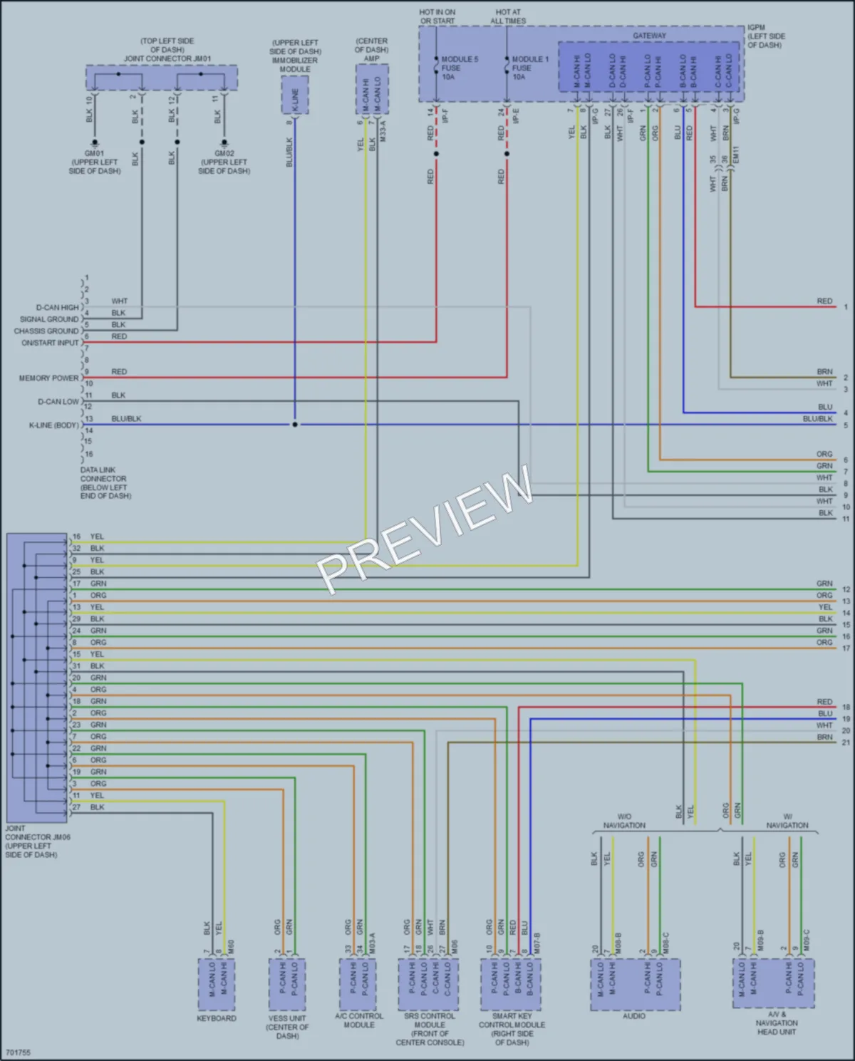 2020 Kia NiroPlugIn Computer Data Lines wiring diagram preview