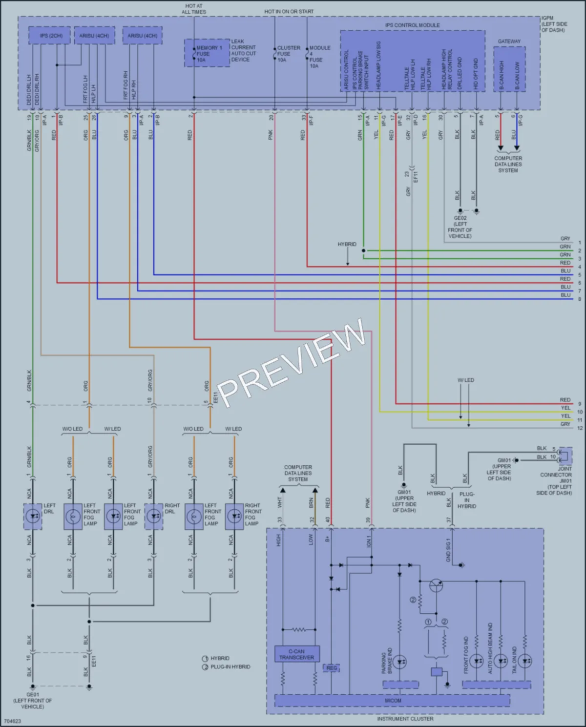 2020 Kia NiroPlugIn Headlights wiring diagram preview