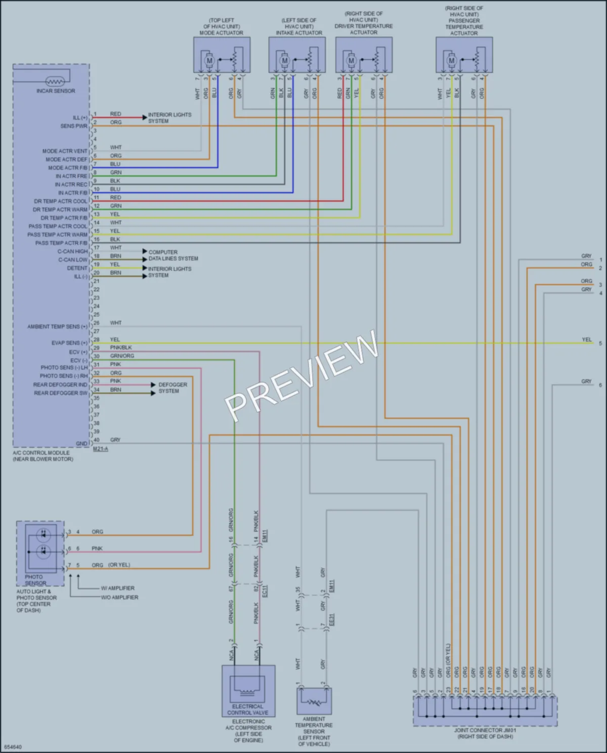 2020 Kia OptimaHybrid Air Conditioning wiring diagram preview