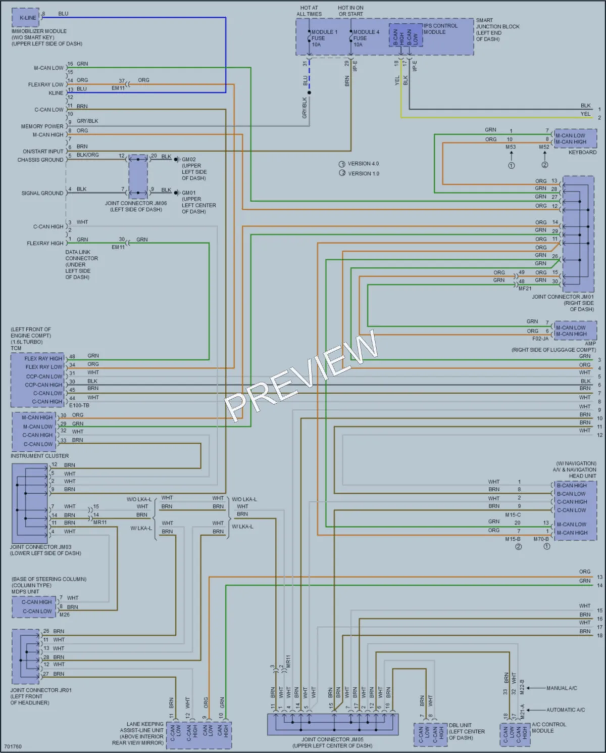 2020 Kia OptimaHybrid Computer Data Lines wiring diagram preview