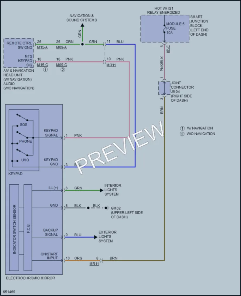 2020 Kia OptimaHybrid Power Mirrors wiring diagram preview