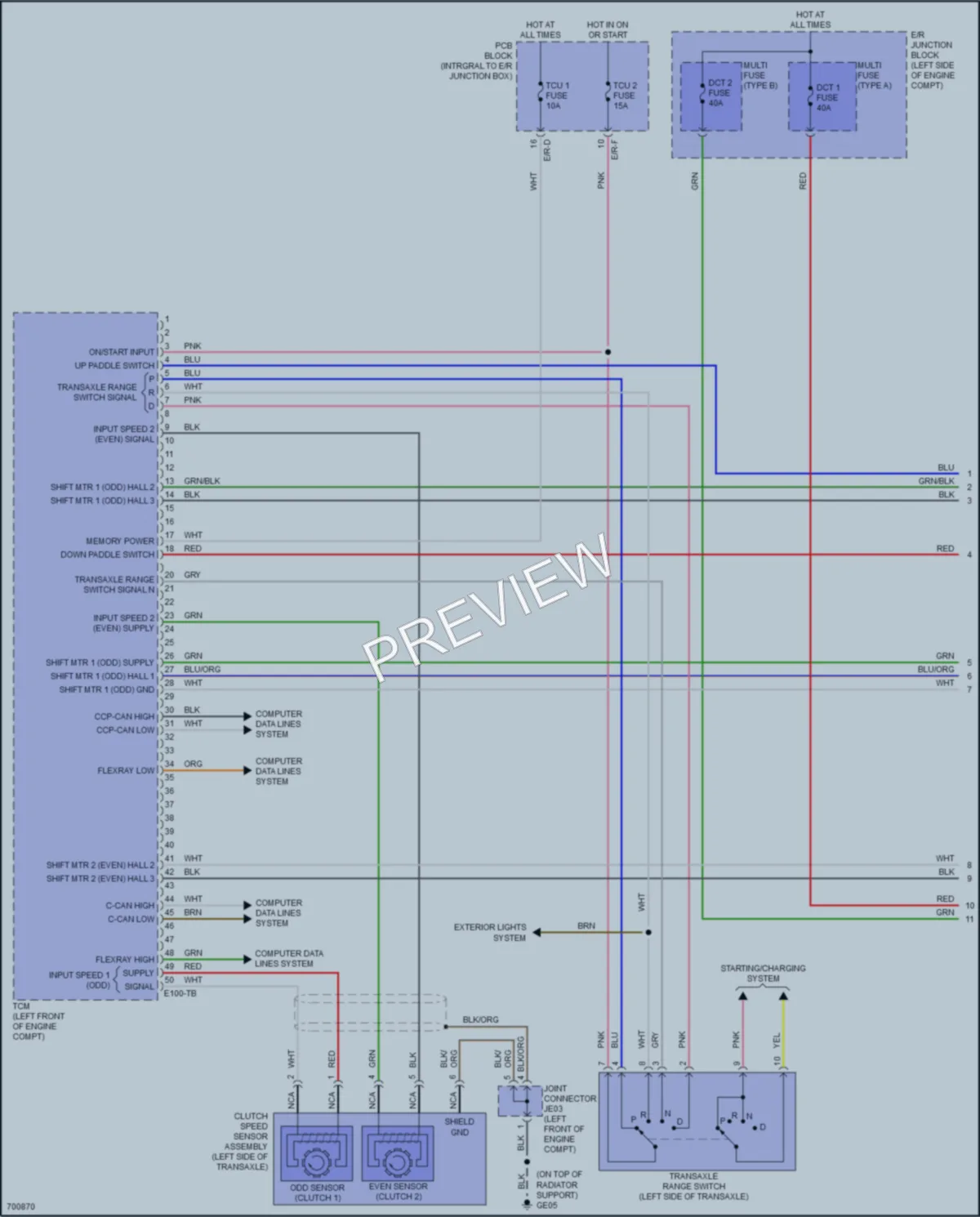 2020 Kia OptimaHybrid Transmission wiring diagram preview