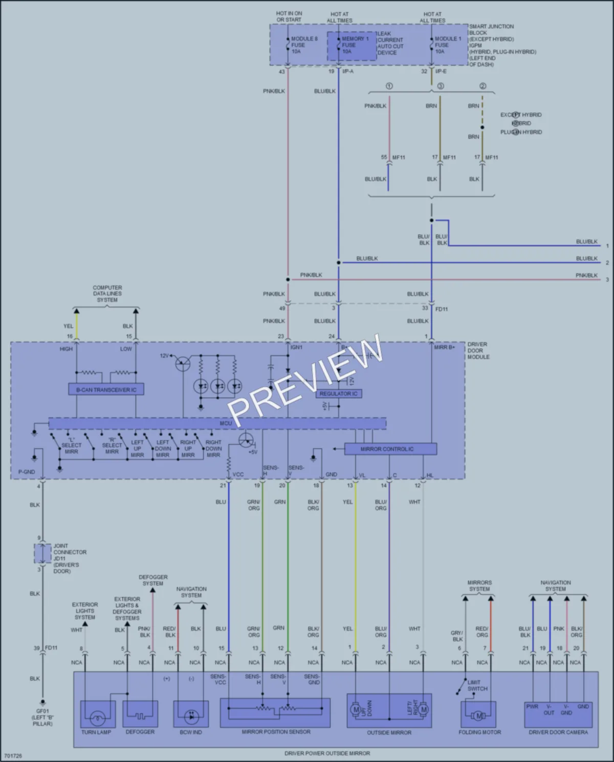 2020 Kia OptimaPlugIn Memory Systems wiring diagram preview