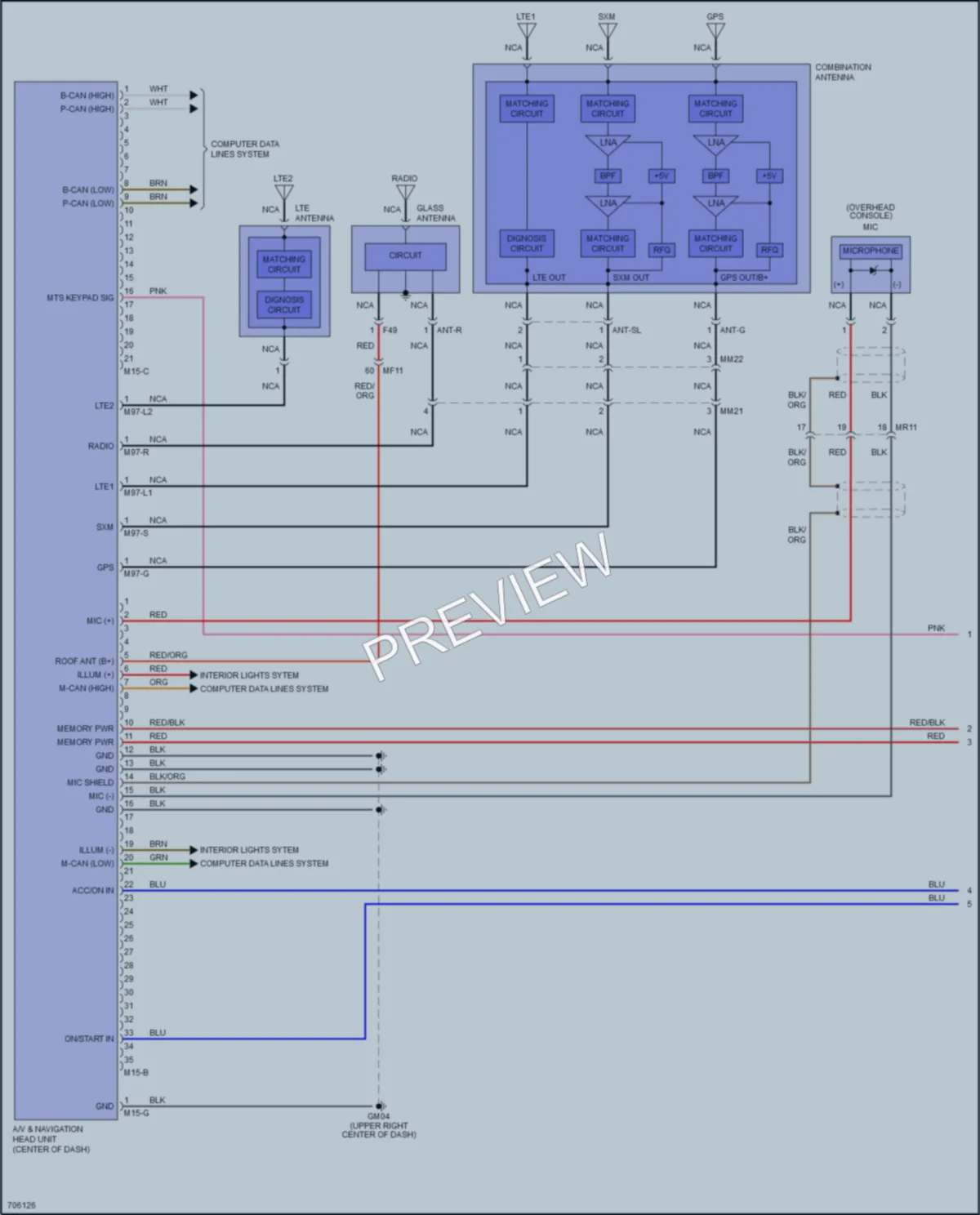 2020 Kia OptimaPlugIn Radio wiring diagram preview