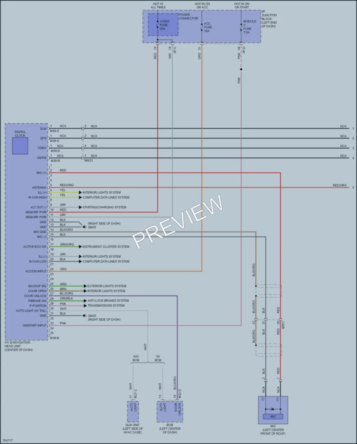 2020 Kia Rio Navigation wiring diagram preview