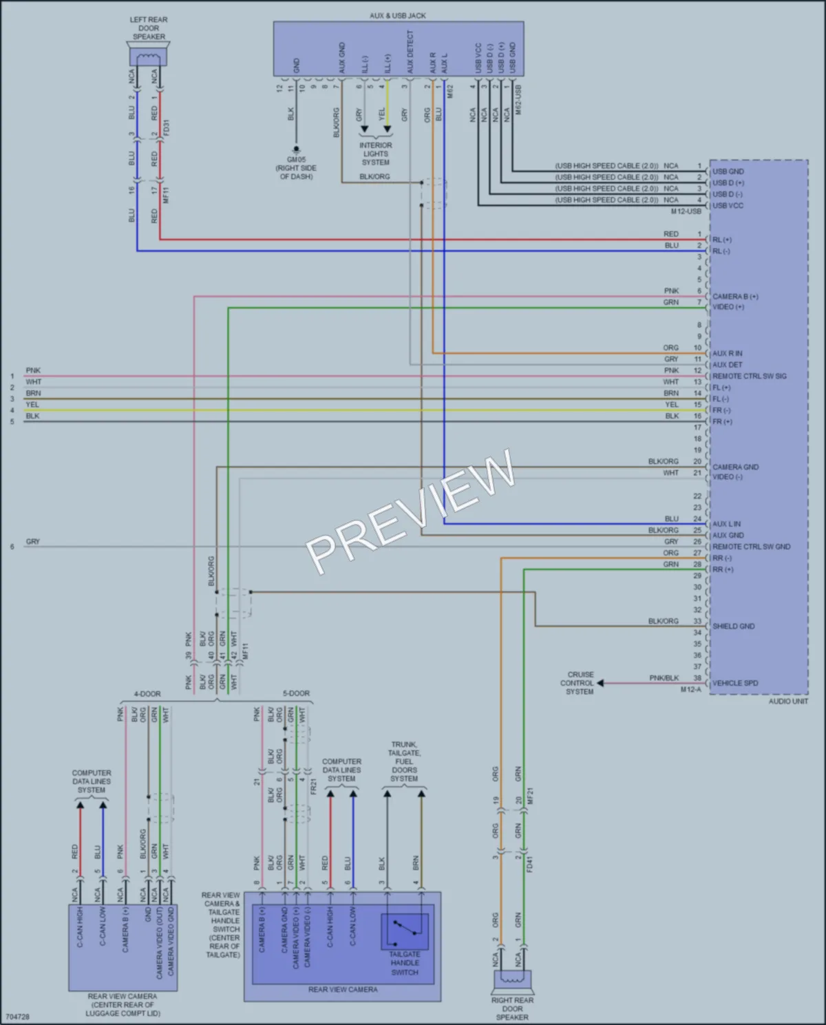 2020 Kia Rio Radio wiring diagram preview