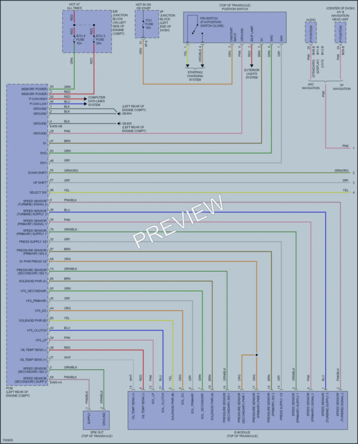 2020 Kia Rio Transmission wiring diagram preview