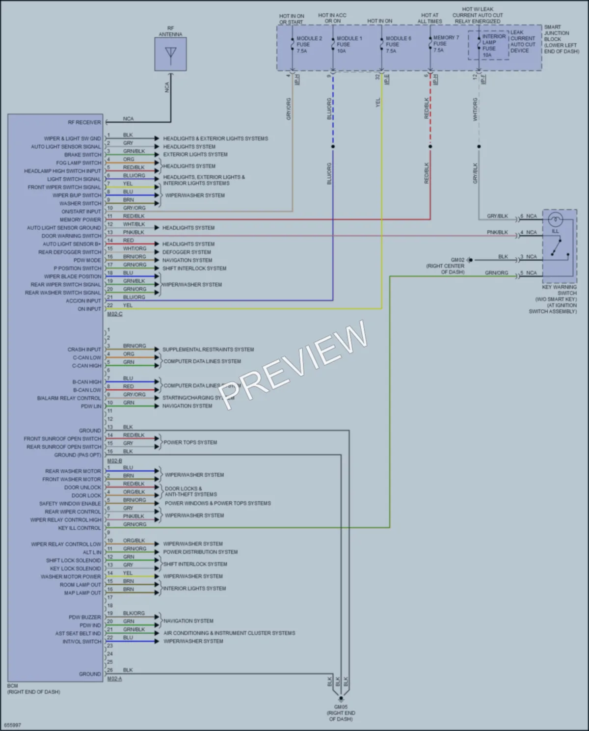 2020 Kia Sedona Body Control Modules wiring diagram preview