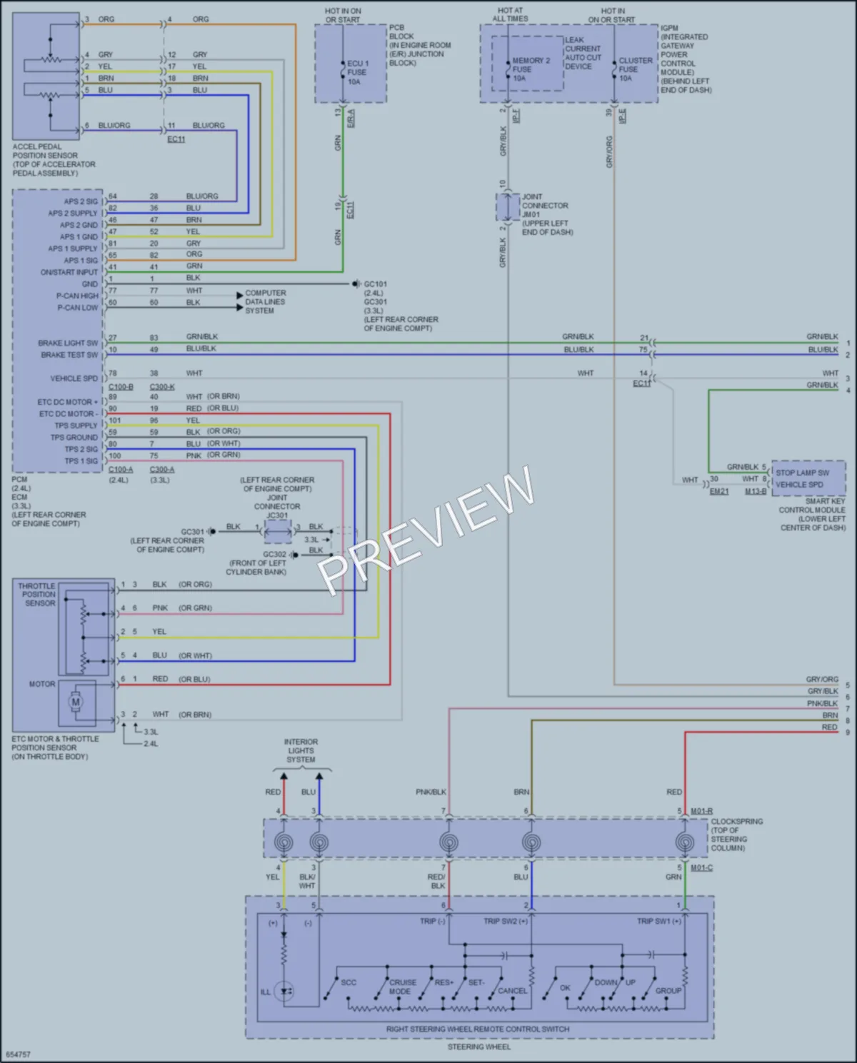 2020 Kia Sorento Cruise Control wiring diagram preview