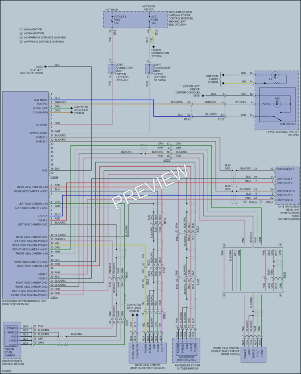 2020 Kia Sorento Navigation wiring diagram preview