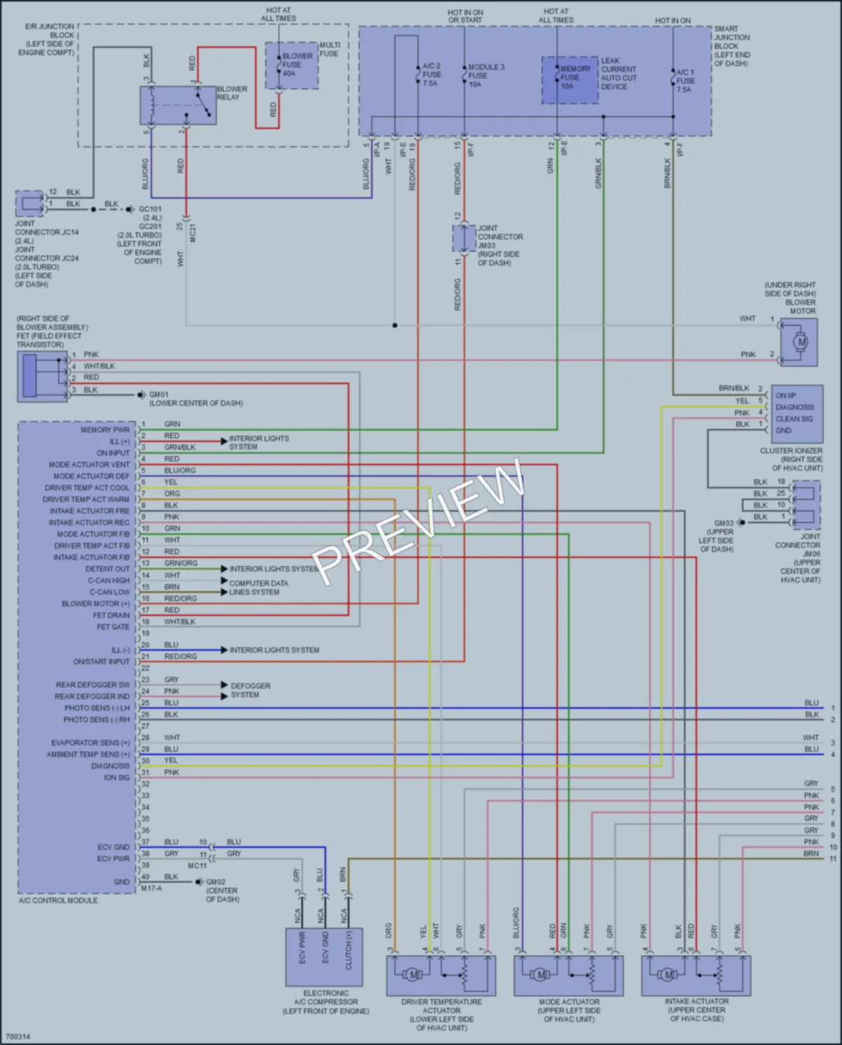 2020 Kia Sportage Air Conditioning wiring diagram preview