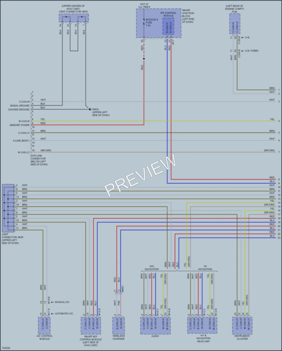 2020 Kia Sportage Computer Data Lines wiring diagram preview