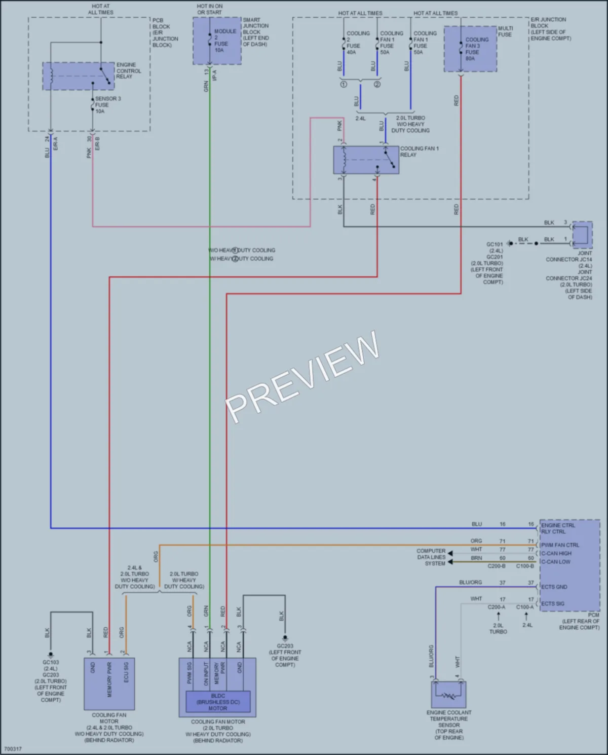 2020 Kia Sportage Cooling Fan wiring diagram preview