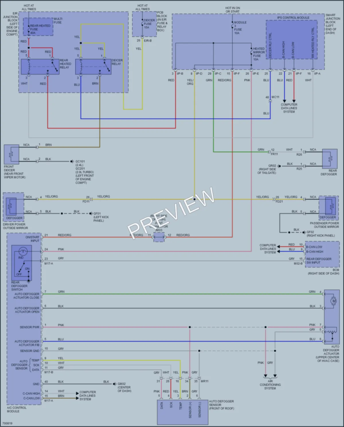 2020 Kia Sportage Defoggers wiring diagram preview