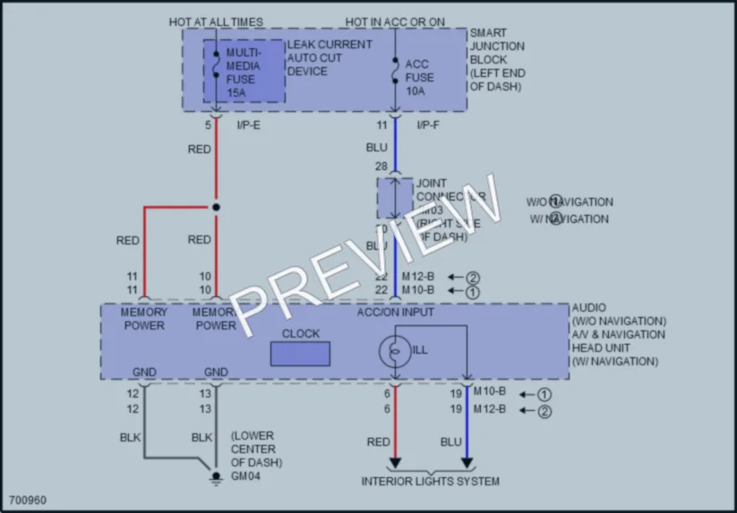 2020 Kia Sportage Instrument Cluster wiring diagram preview