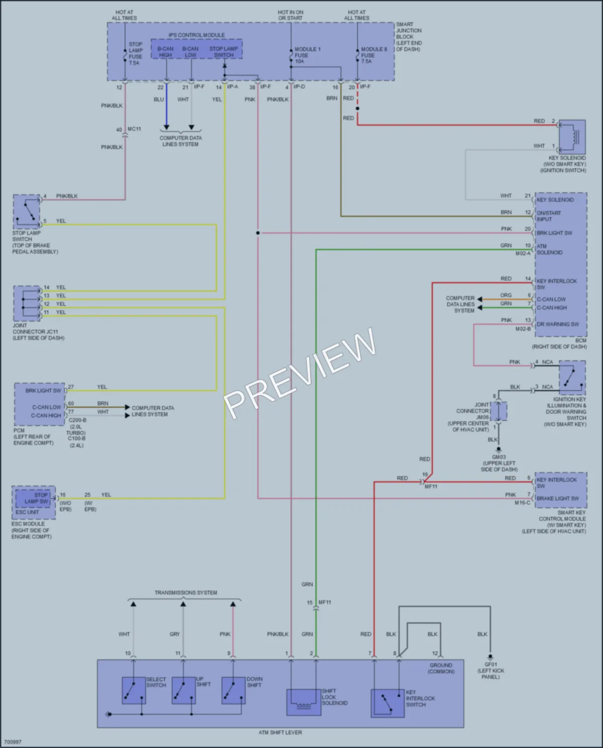 2020 Kia Sportage Shift Interlock wiring diagram preview
