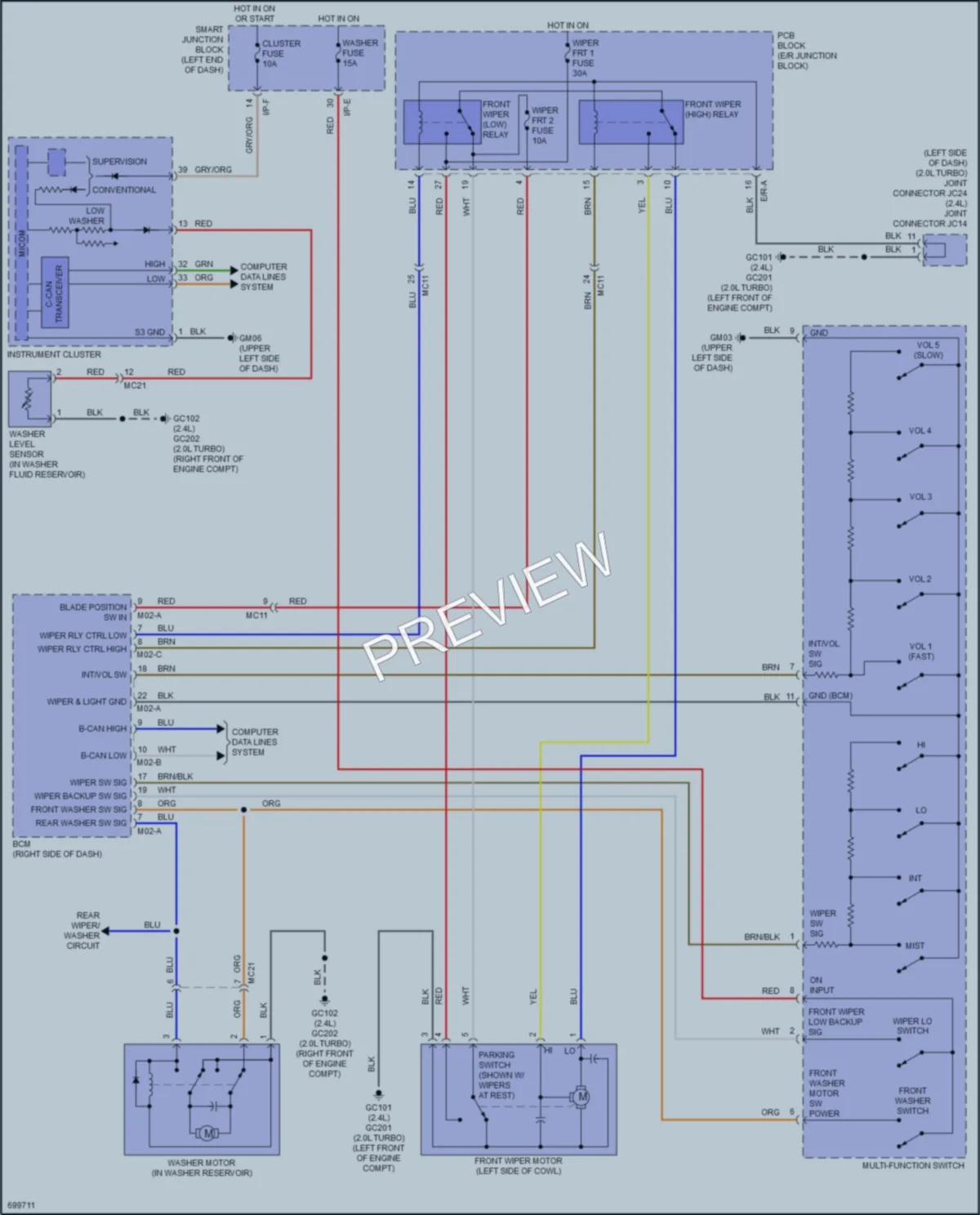 2020 Kia Sportage Wiper Washer wiring diagram preview