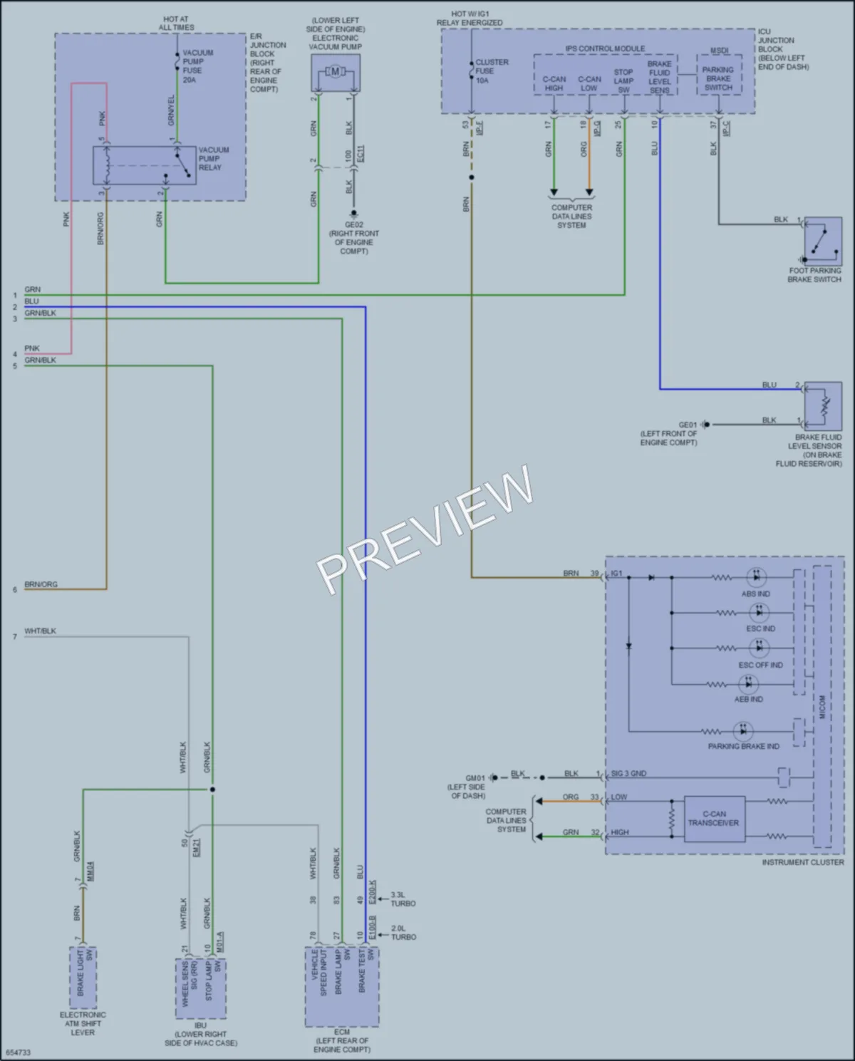 2020 Kia Stinger Anti Lock Brakes wiring diagram preview