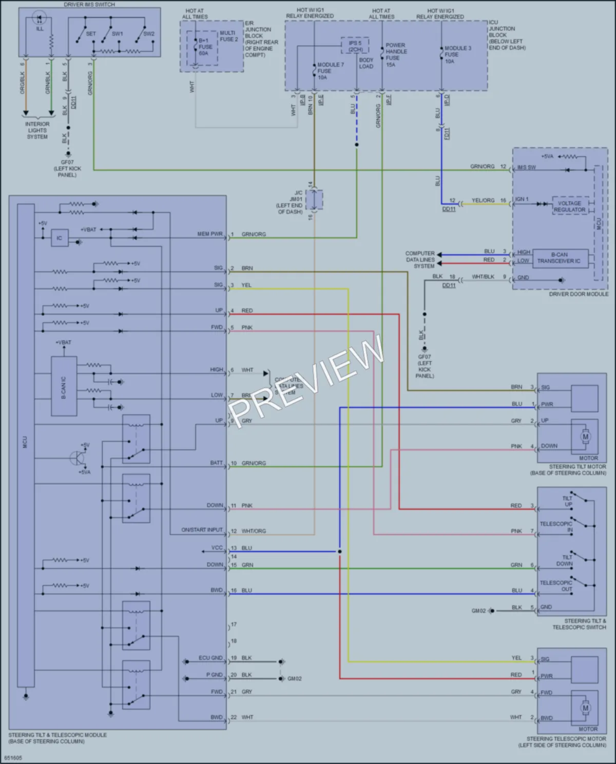 2020 Kia Stinger Memory Systems wiring diagram preview