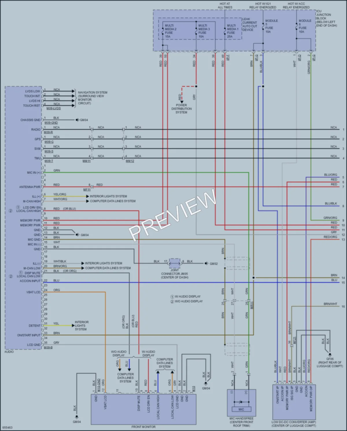2020 Kia Stinger Radio wiring diagram preview