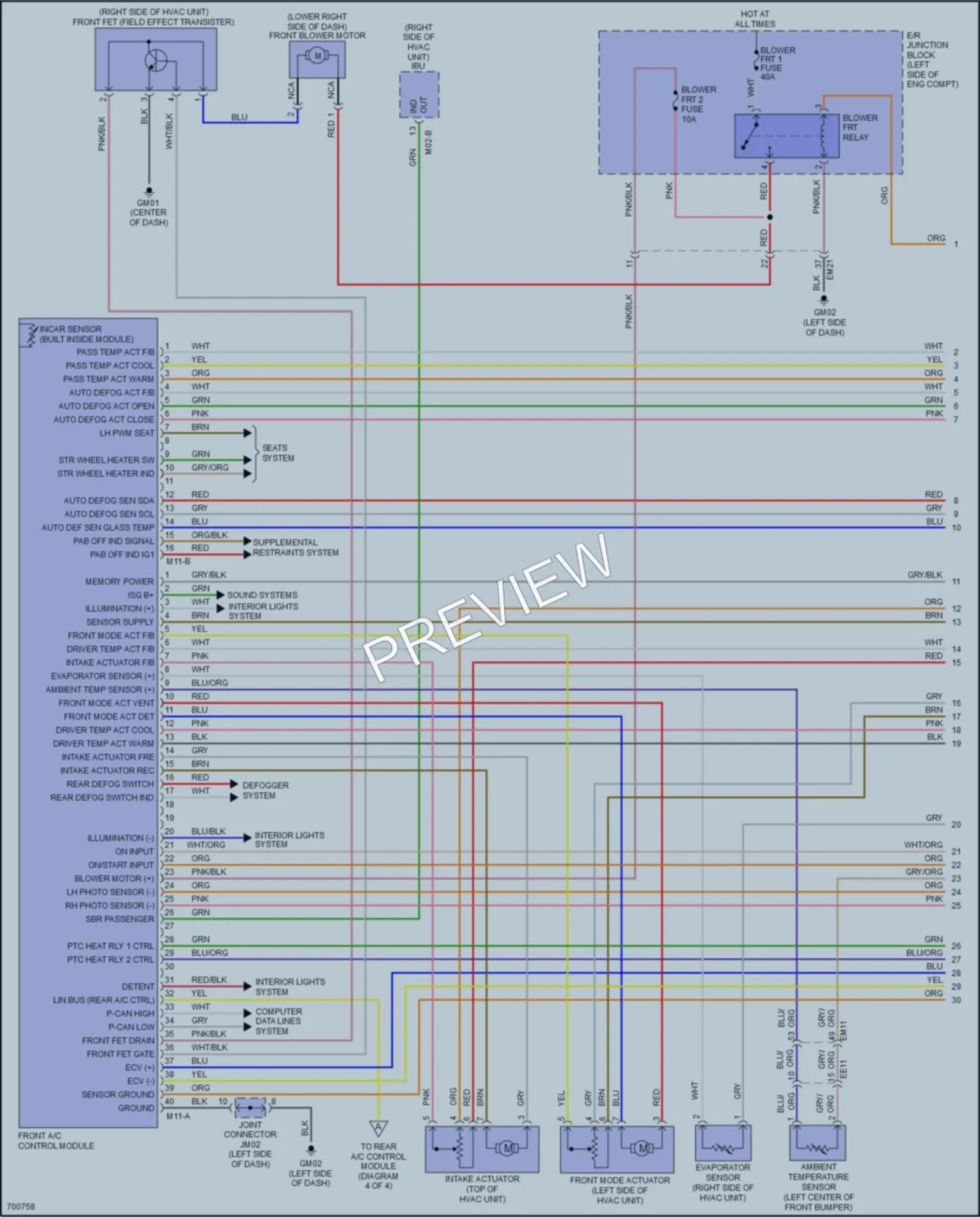 2020 Kia Telluride Air Conditioning wiring diagram preview