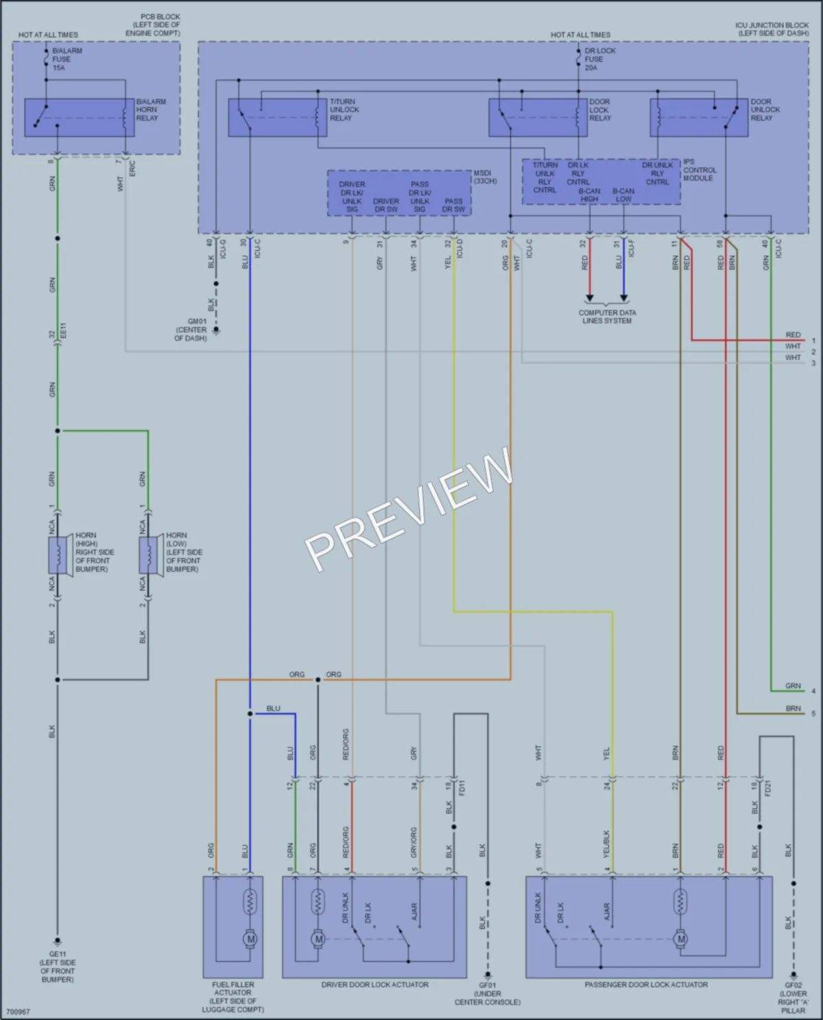 2020 Kia Telluride Anti Theft wiring diagram preview