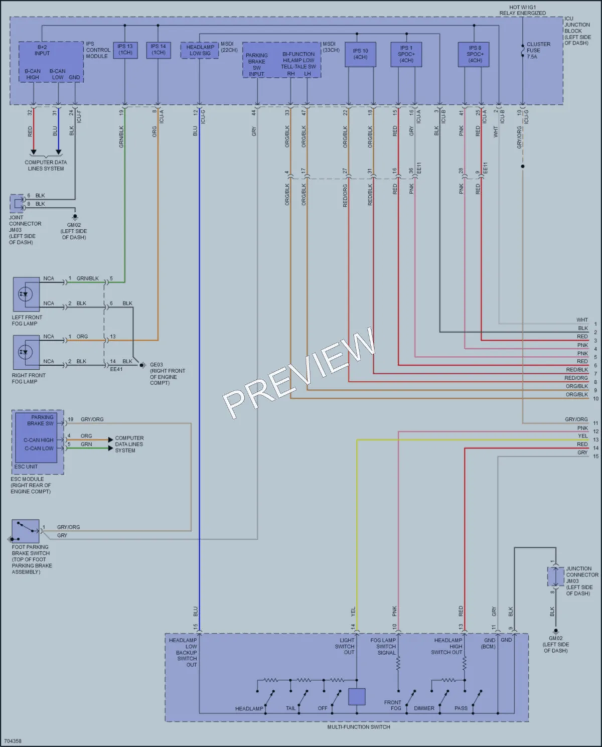 2020 Kia Telluride Headlights wiring diagram preview