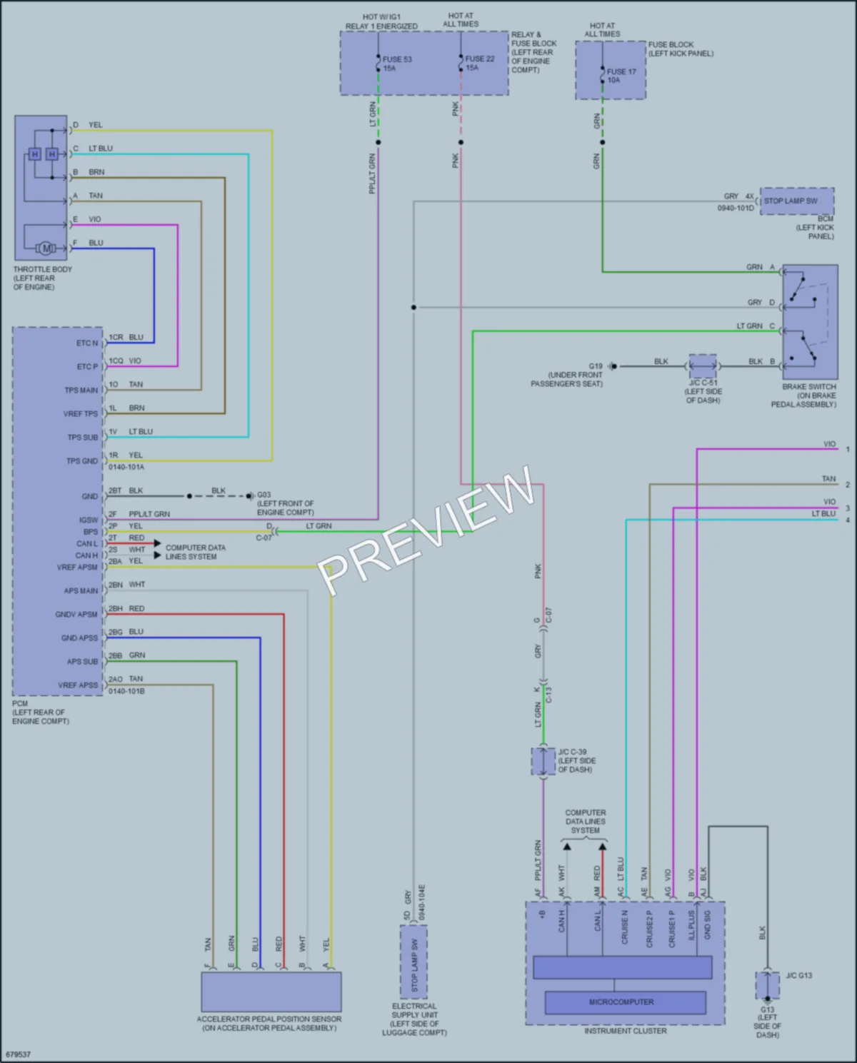 2020 Mazda 3 Cruise Control wiring diagram preview