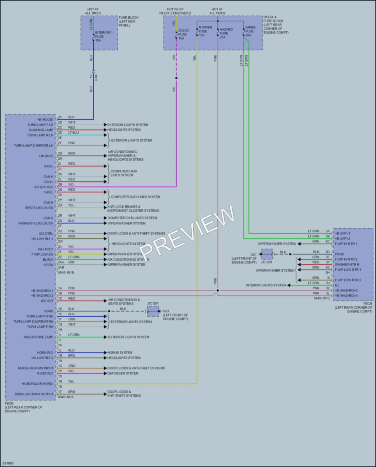 2020 Mazda 6 Body Control Modules wiring diagram preview