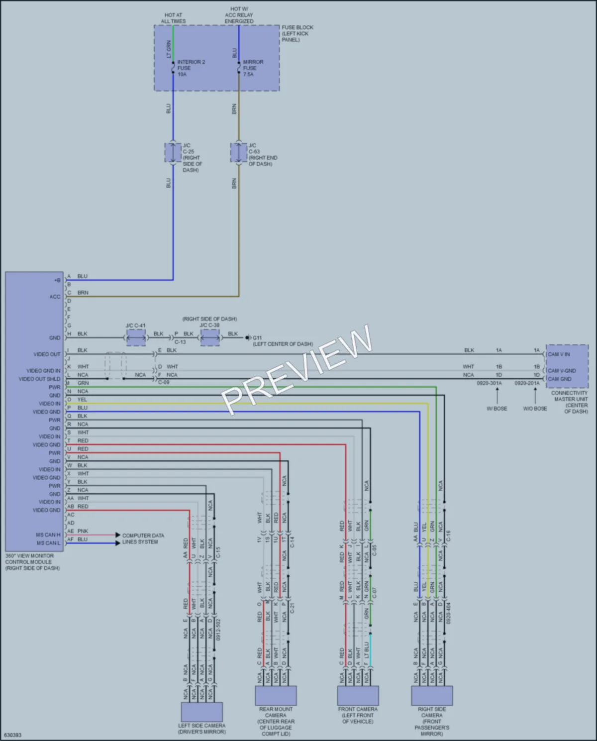 2020 Mazda 6 Navigation wiring diagram preview