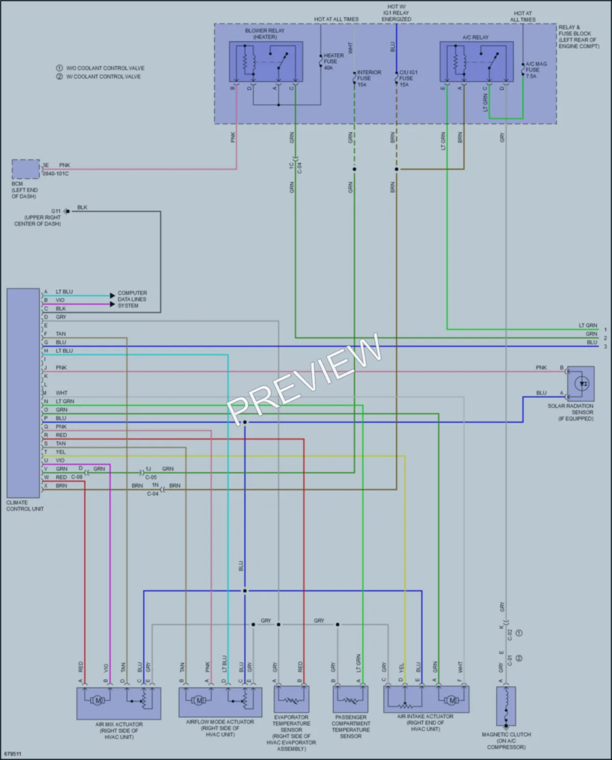 2020 Mazda CX3 Air Conditioning wiring diagram preview