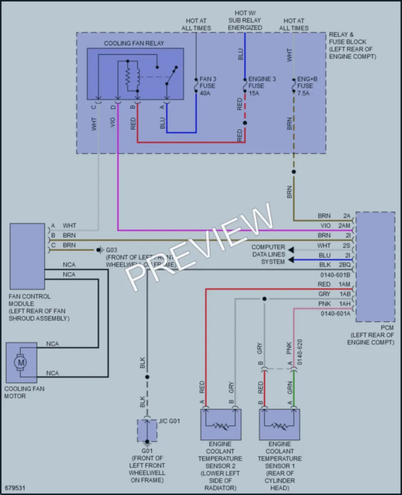2020 Mazda CX3 Cooling Fan wiring diagram preview