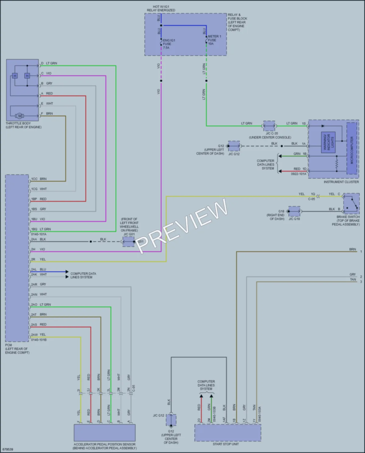 2020 Mazda CX3 Cruise Control wiring diagram preview