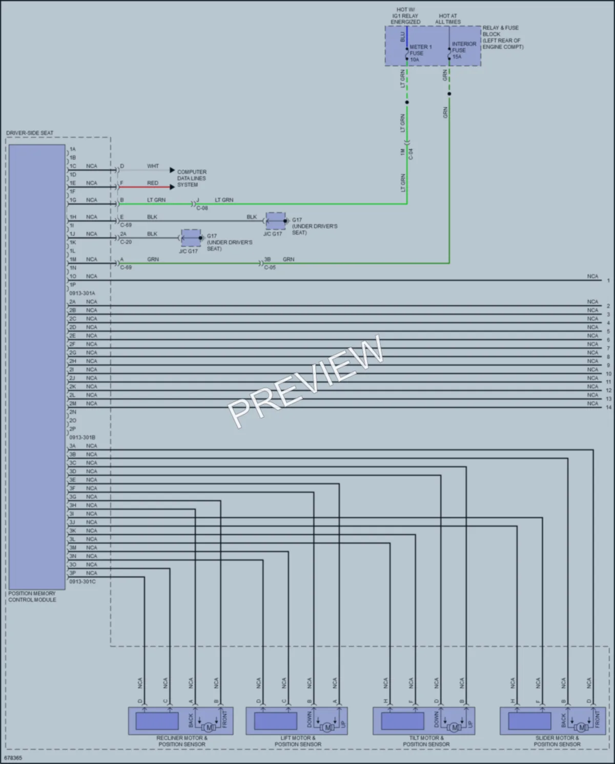 2020 Mazda CX3 Memory Systems wiring diagram preview