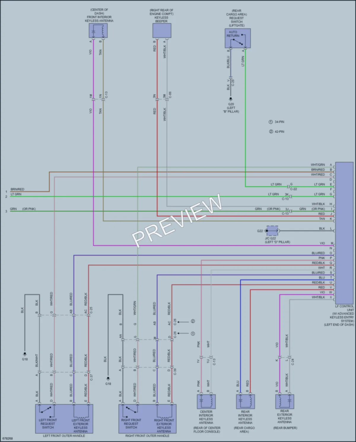 2020 Mazda CX9 Anti Theft wiring diagram preview