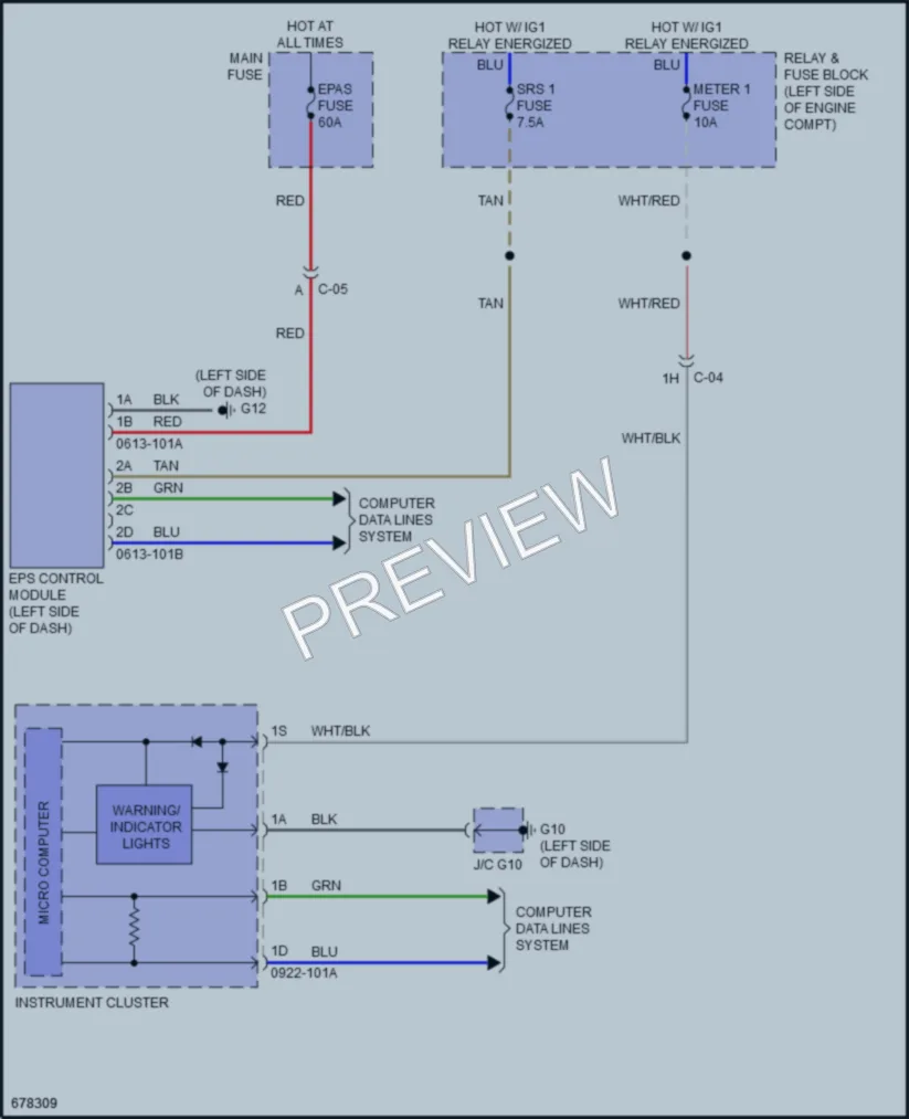 2020 Mazda CX9 Electronic Power Steering wiring diagram preview