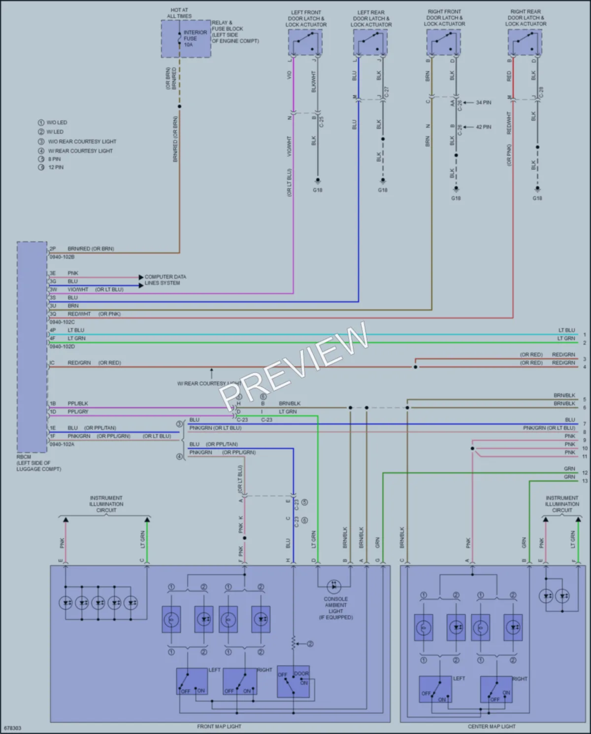 2020 Mazda CX9 Interior Lights wiring diagram preview