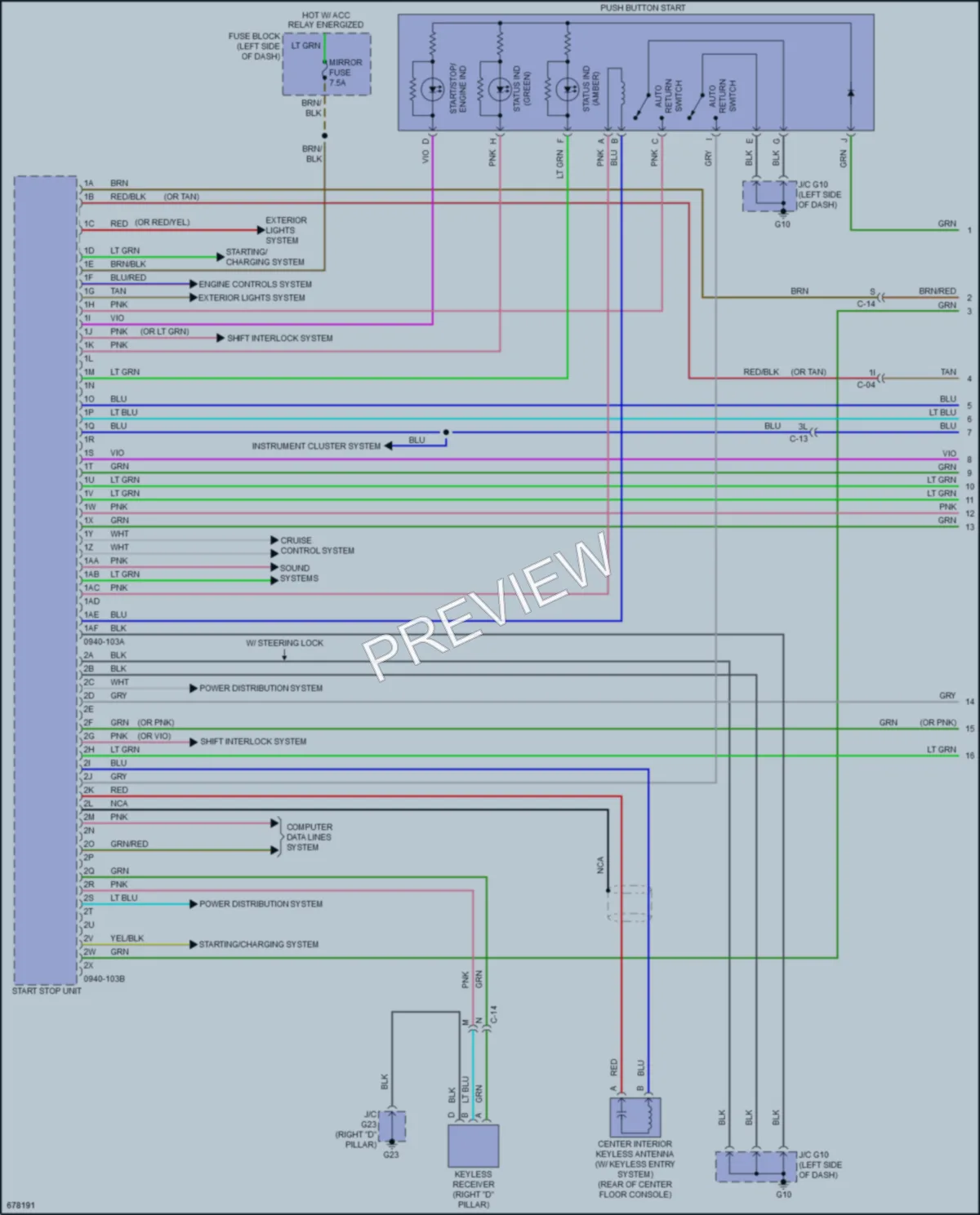 2020 Mazda CX9 Power Door Locks wiring diagram preview