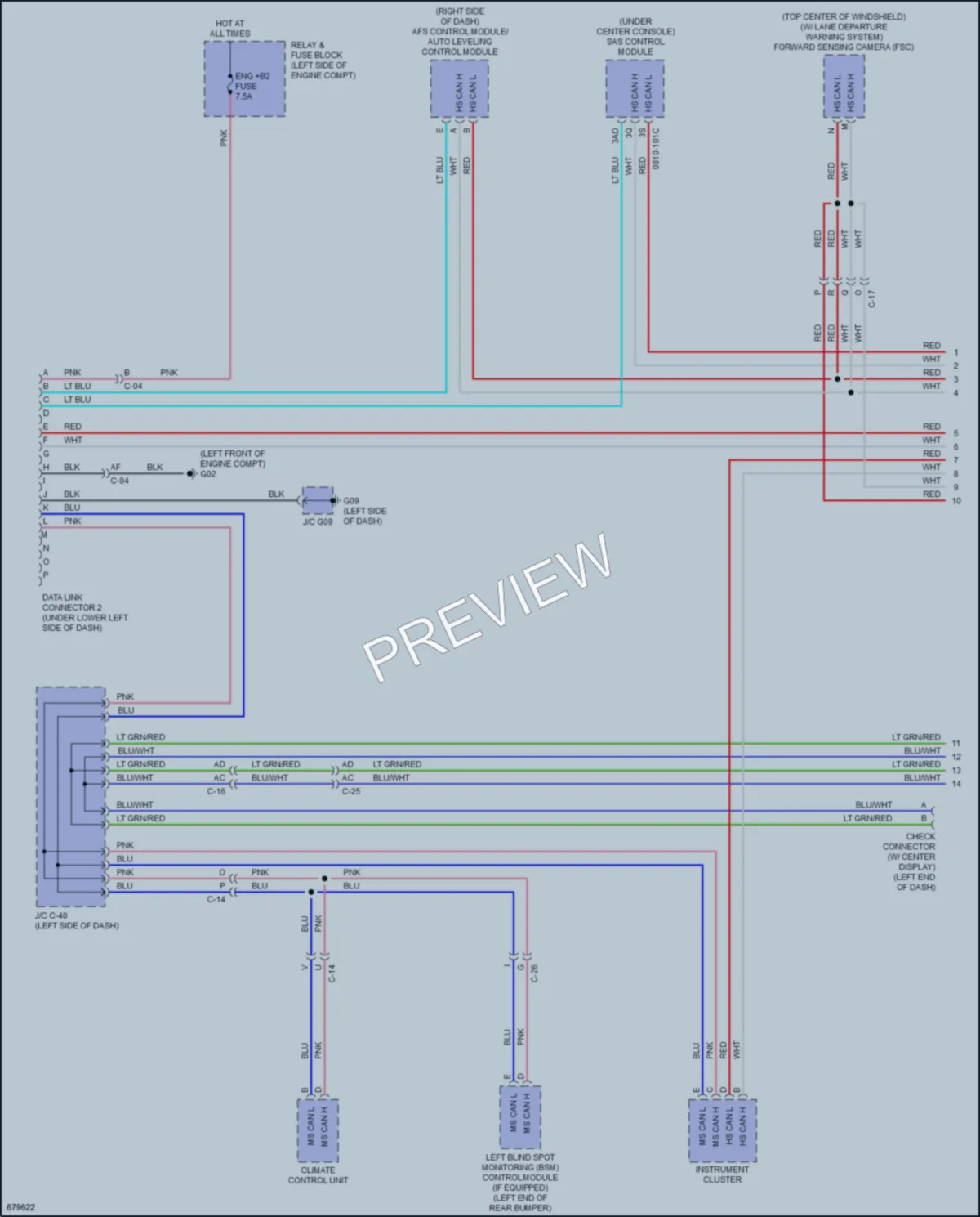 2020 Mazda MX5Miata Computer Data Lines wiring diagram preview