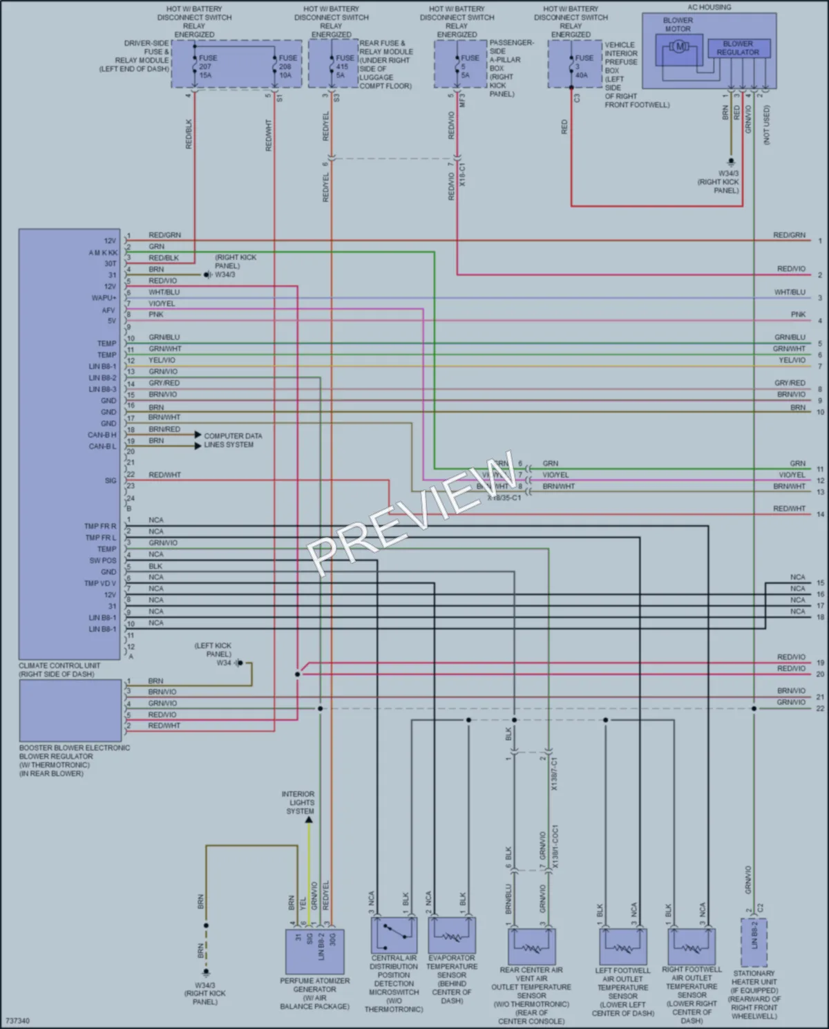 2020 MercedesBenz C300 Air Conditioning wiring diagram preview