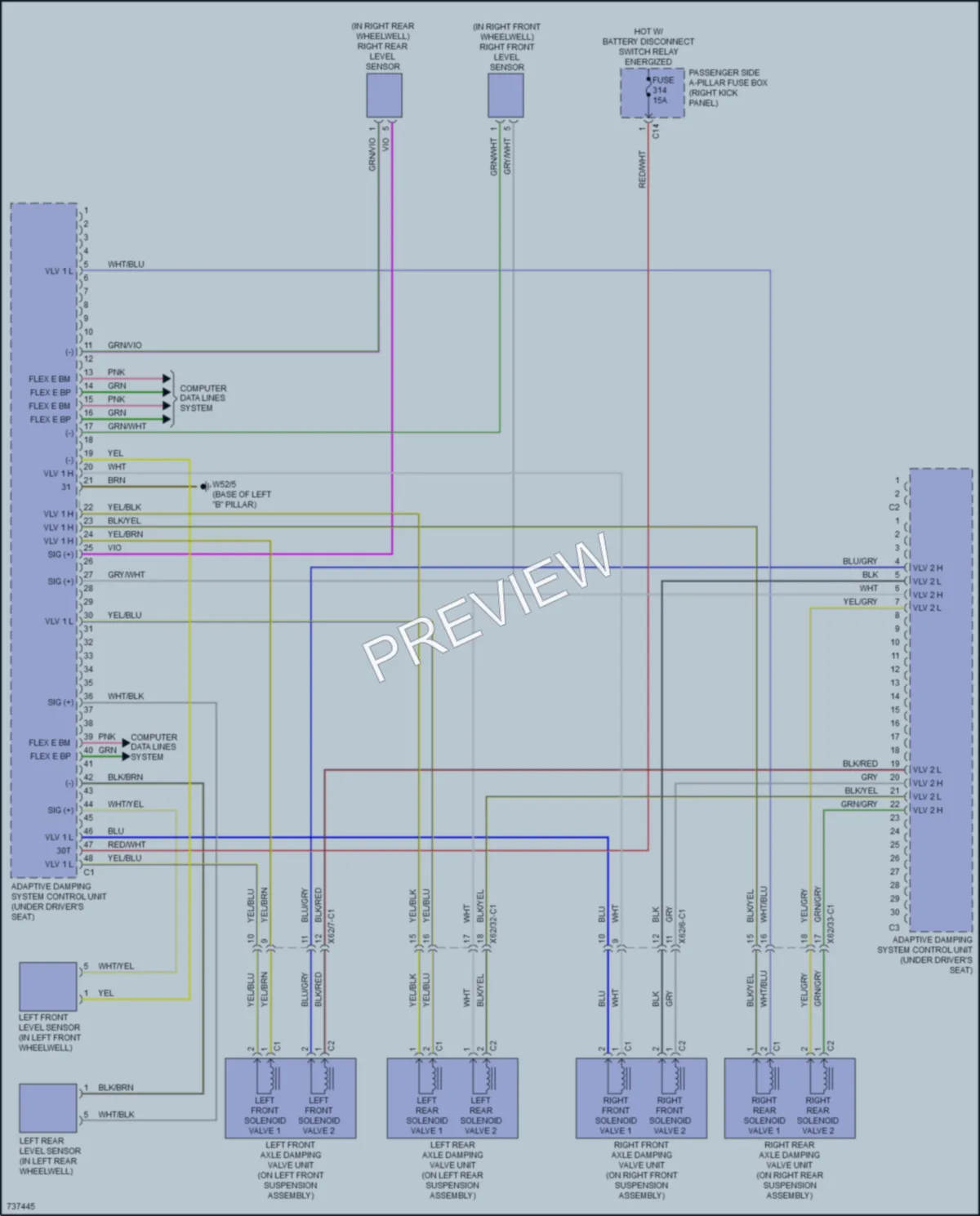 2020 MercedesBenz C300 Electronic Suspension wiring diagram preview