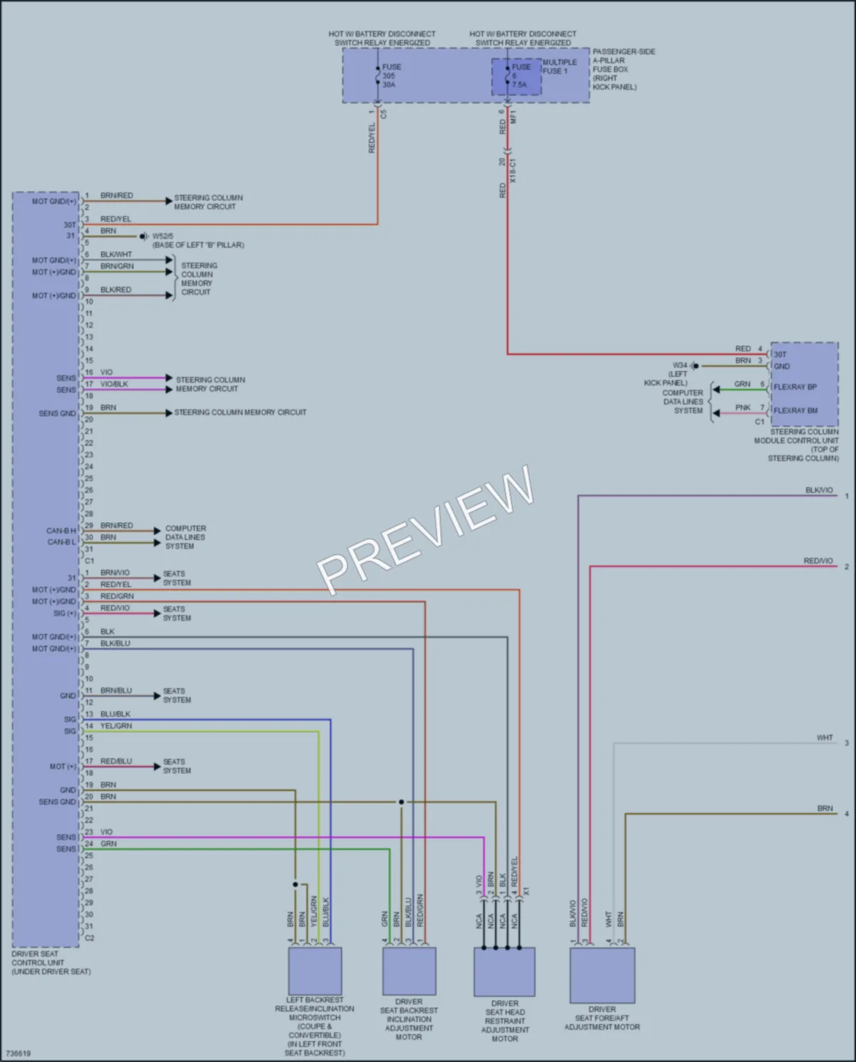 2020 MercedesBenz C300 Memory Systems wiring diagram preview