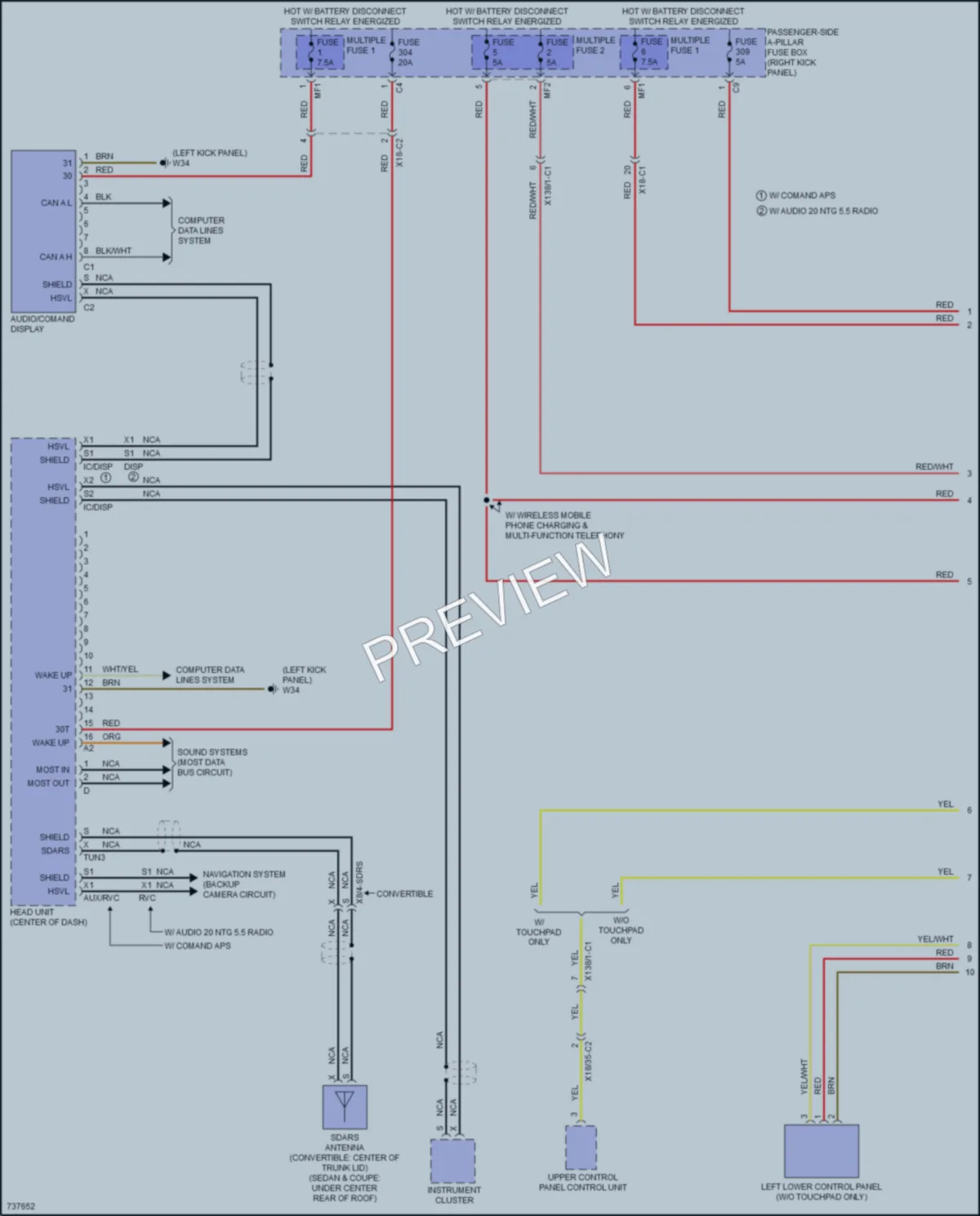2020 MercedesBenz C300 Radio wiring diagram preview